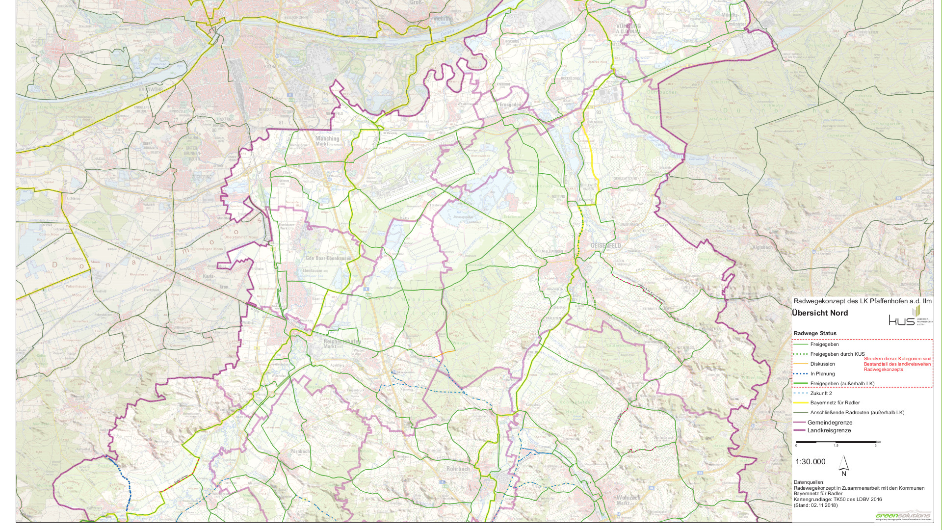 Karte Radwegeplanung