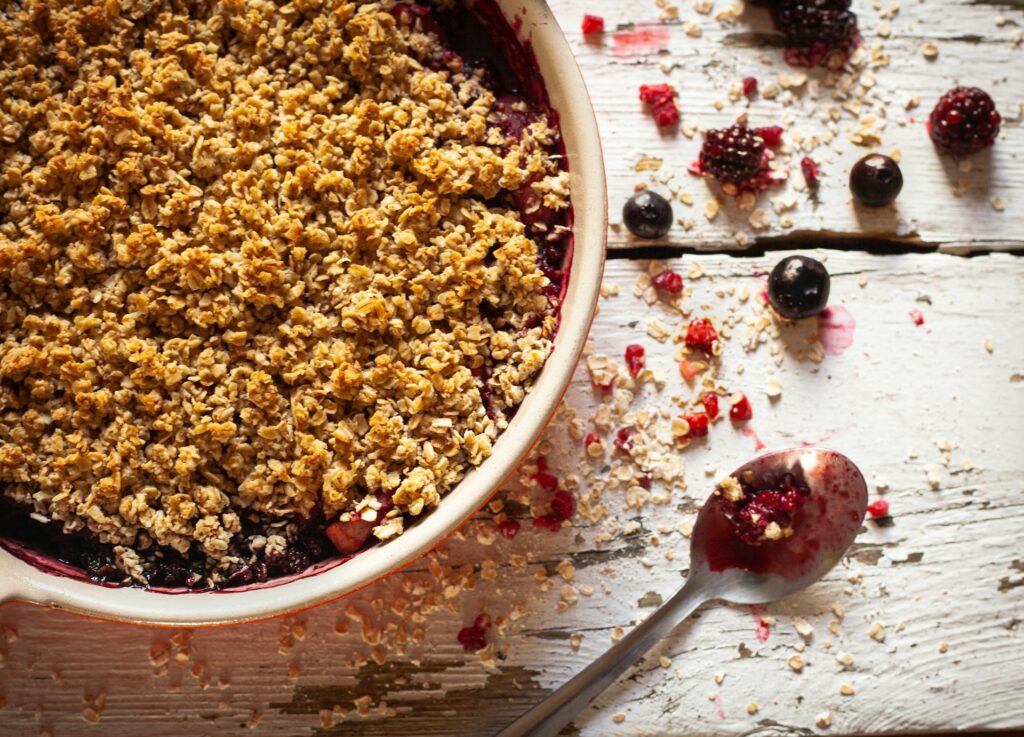 Heidelbeer-Crumble